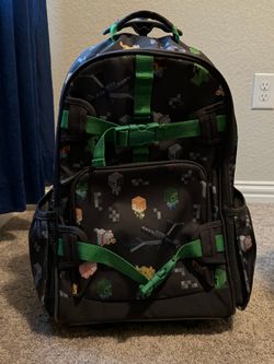 Kids Minecraft Backpack with Wheels