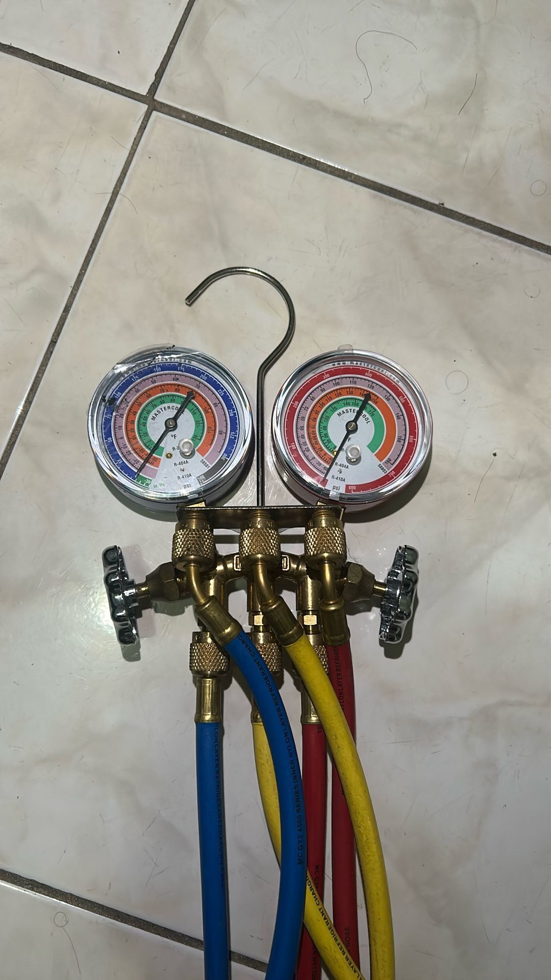 Mastercool 59161 2-Way Heavy Duty Brass Manifold Gauge Set