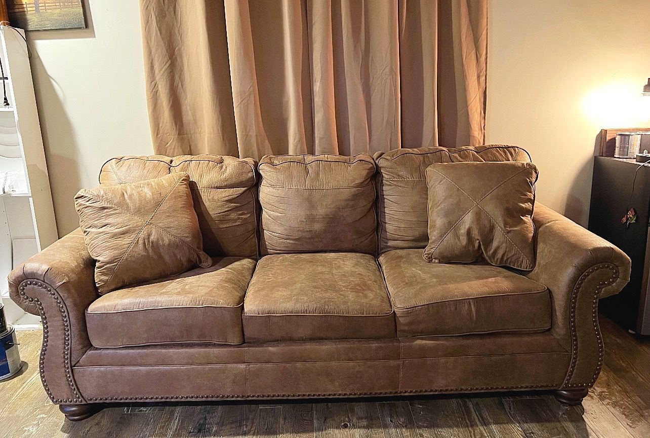 Brown Leather Couch