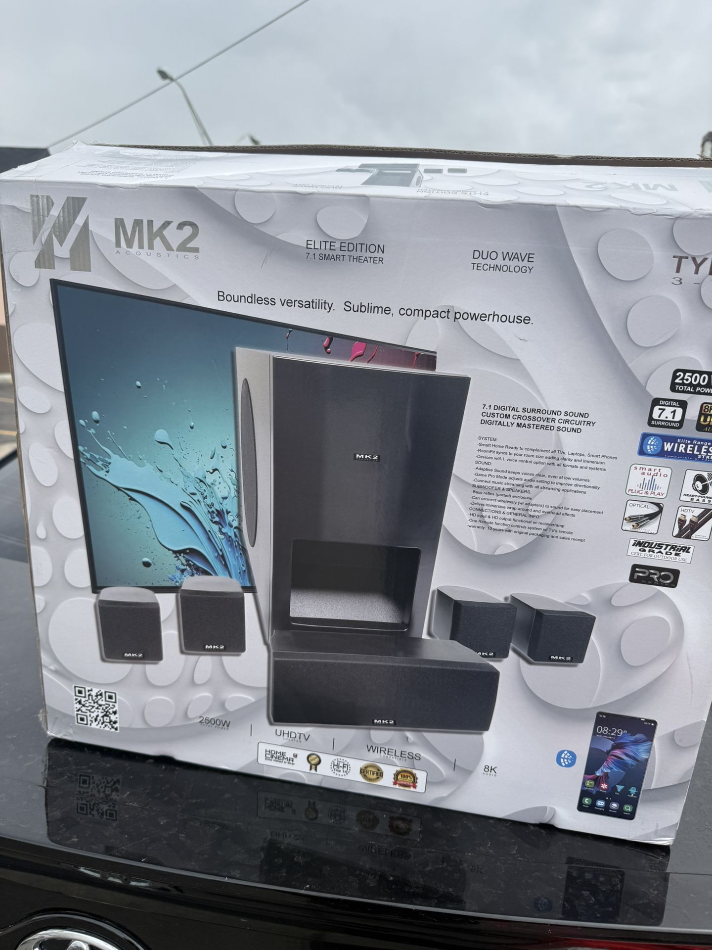 Projector 4k-8k, Screen, And Surround Sound System, Home Theater 