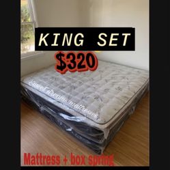 KING / CAL KING PILLOW TOP AND MATTRESS โผ๏ธ