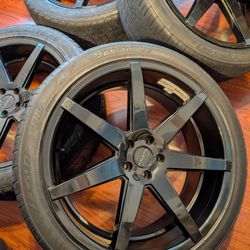 RIMS AND TIRES 22"5X114.3 AND 5X112