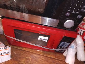 Red Microwave oven$45/silver$49/red oven40