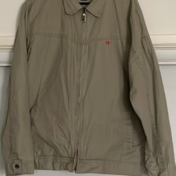 Quiksilver Mens XL Beige Full Zip Jacket ex cond as is pick up. 