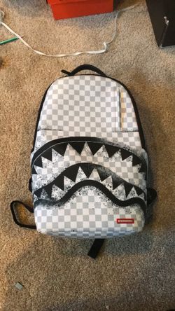 Sprayground Shark Mouth Checkered Backpack