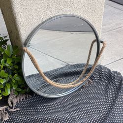Industrial Metal Rope Hanging Mirror