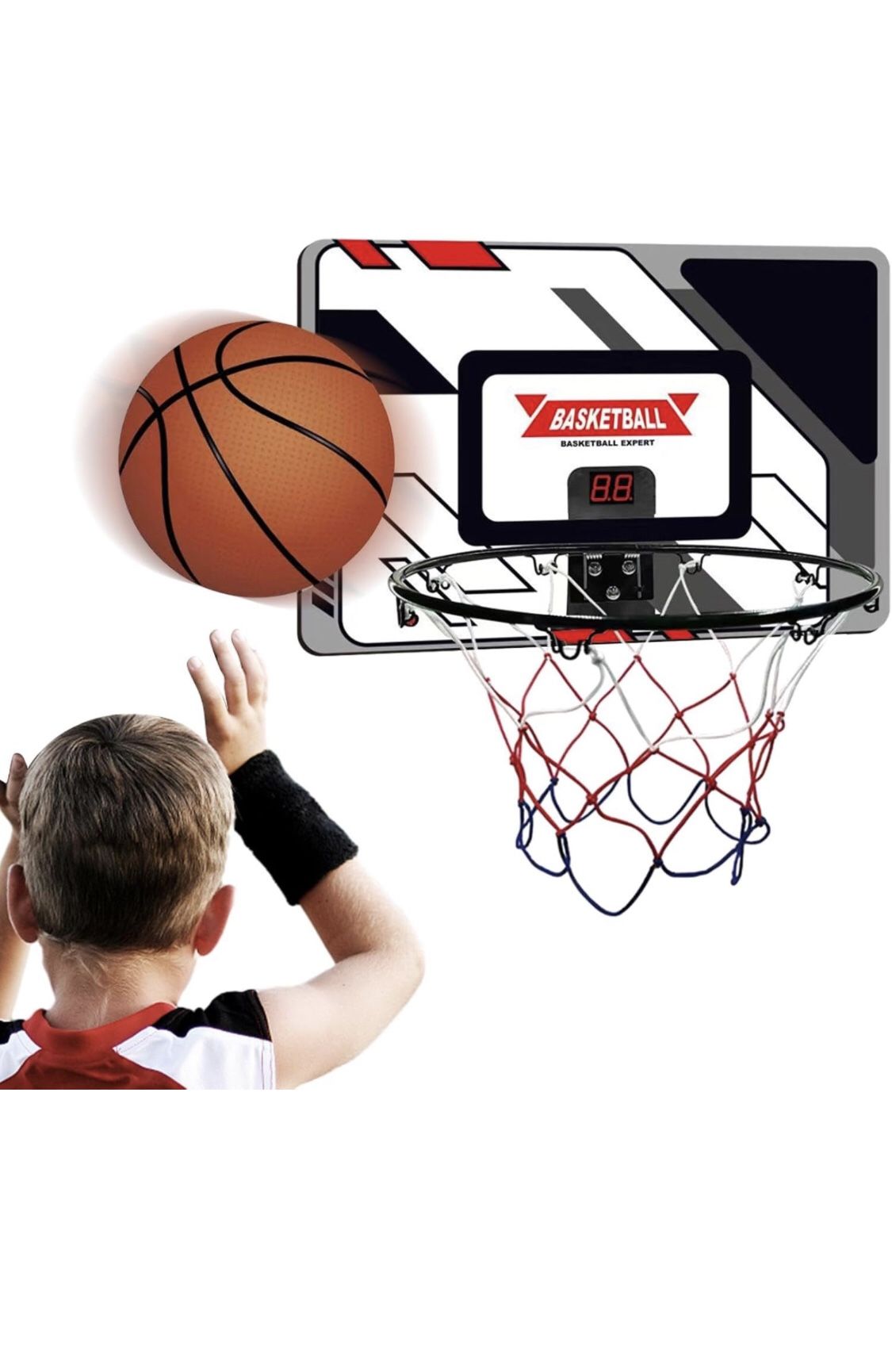 Basketball Hoop, Basketball Hoop, Indoor Automatic Scoring Basketball Hoop, Sports Game Gift for Teens Boy Girl Adults, Fun Basketball Hoop, SRQDXFBJ7