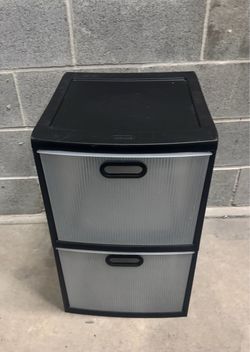 Sterilite Plastic 2 Tier Drawer 16-18-H24.5