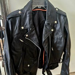 Motorcycle Riding Jacket Leather Wms. Sm