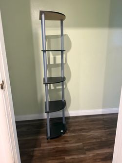 5-Tier Corner Shelf with Plastic Shelves