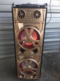 Gold amplified system with two 10" speakers (Bluetooth)