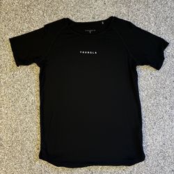 YoungLA Black Athletic T-Shirt (Big Neckline) - Size Small