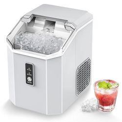 Nugget Ice Maker Countertop, Crushed Chewable Ice Maker, Self Cleaning