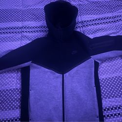 Nike Sportswear Tech Fleece Windrunner Hoodie / Black Dark Grey Heather 
