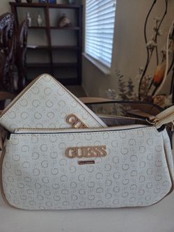 Guess Logo Shoulder Bag with Matching Wallet