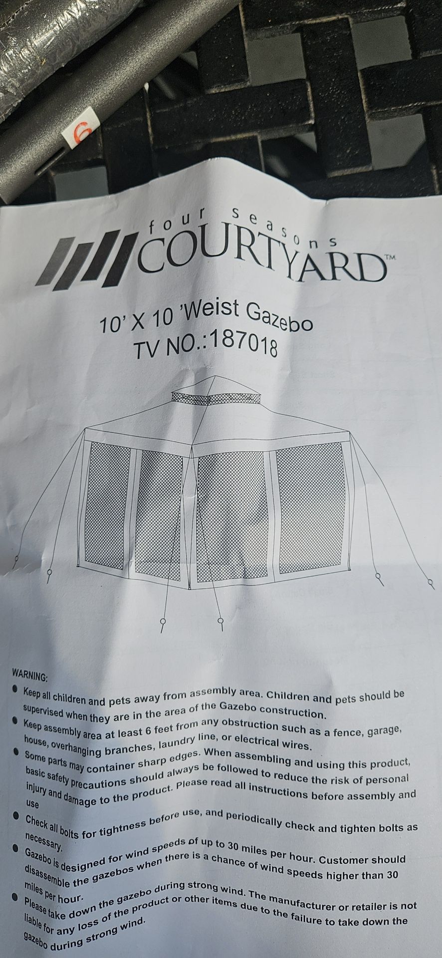 Four seasons courtyard gazebo tent 10x10