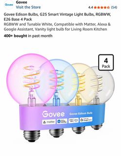 Govee G25 Smart Edison Bulbs 4-Pack