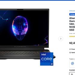 Alienware M18 Laptop-RTX 4070 -1tb Ssd 32gb Ram Dark Silver