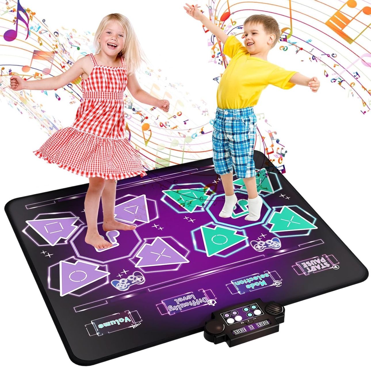 BRAND NEW 2 Player Kids Dance Mat with Music Light