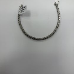 White Gold Tennis Bracelet 