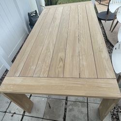 Solid Teak Dining Table W/ Chairs