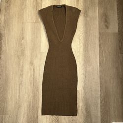 Brown BodyCon Dress 
