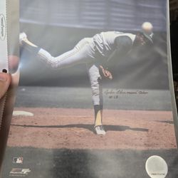 Autographed Photo Of mlb great blue moon Odom