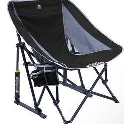 GCI Outdoor Pod Rocker Foldable Rocking Camp Chair, Black (6 Available)