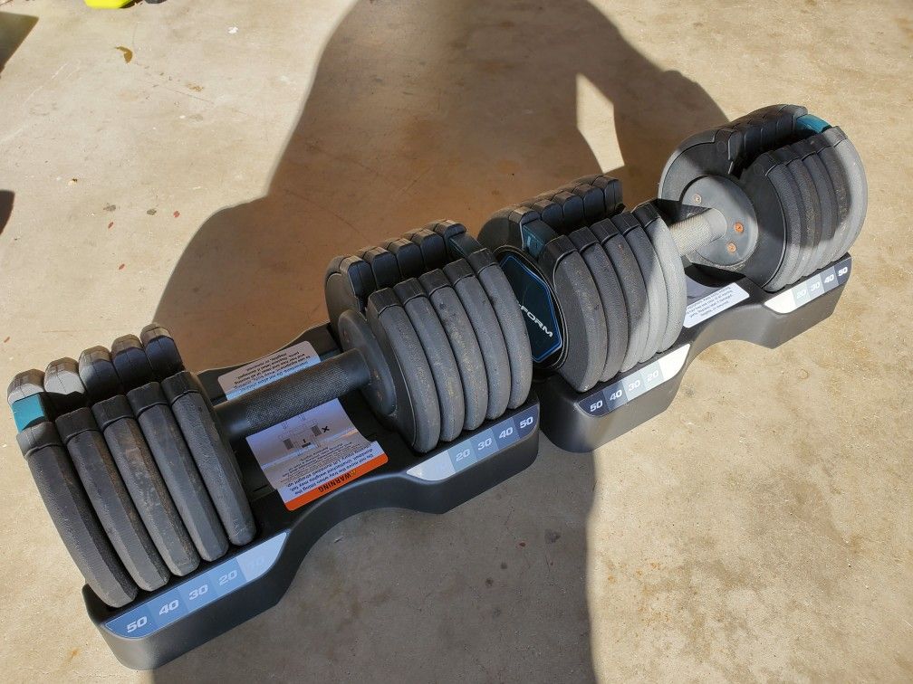 Pro Form 50lb Select a Weight Dumbell Set