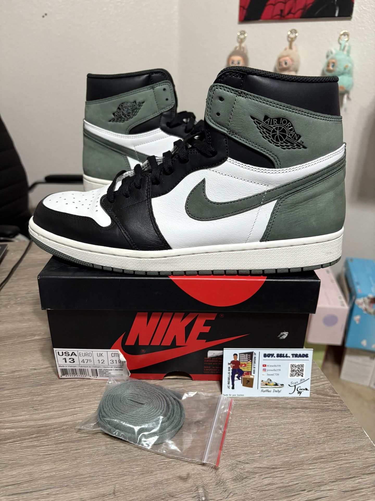 Size 13 - Air Jordan 1 Retro High OG Clay Green
