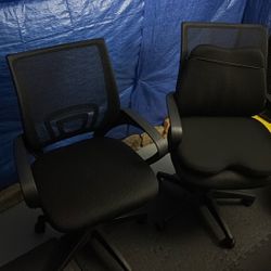 Black Mesh Computer Chairs x2