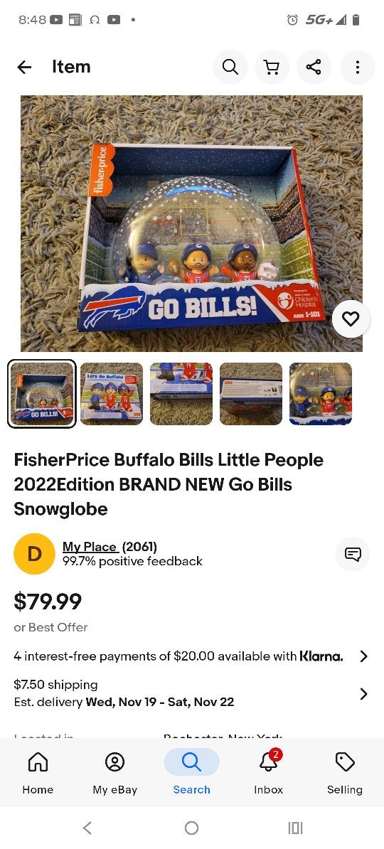 Fisher-Price Josh Allen Snow Globe