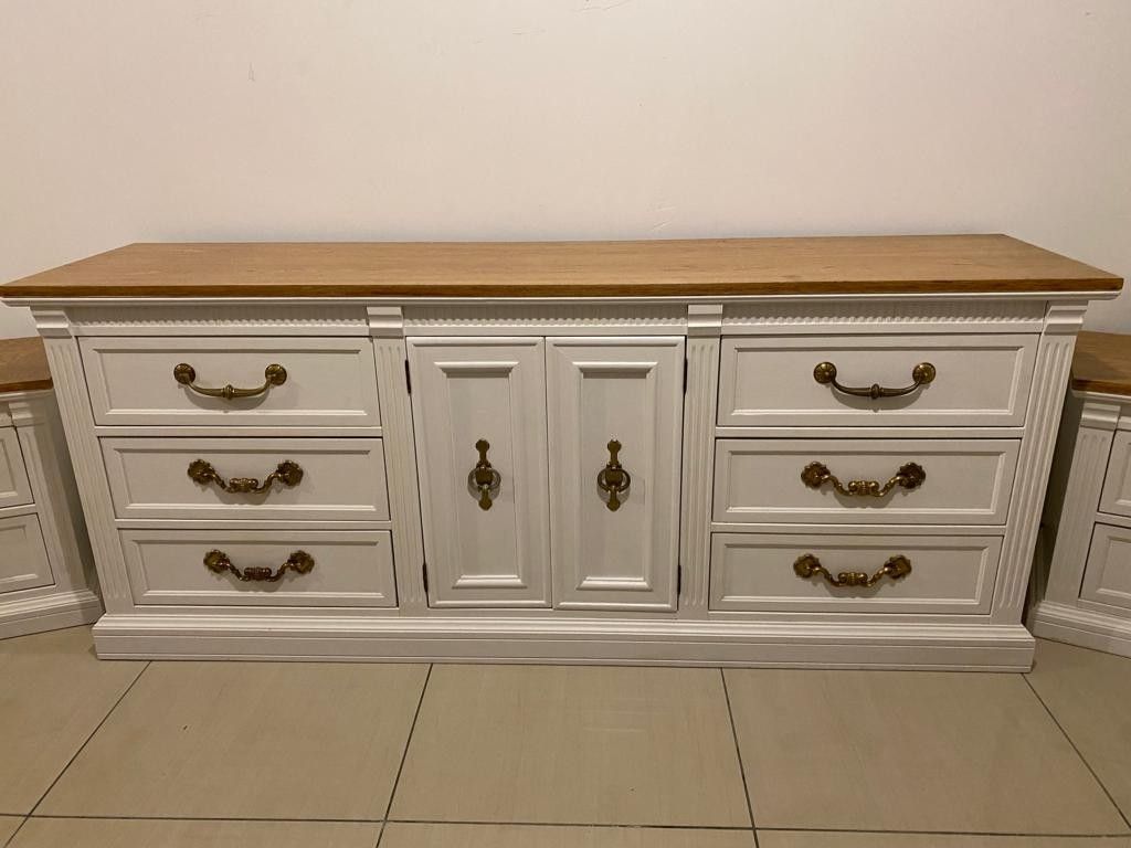 *BEST OFFER** White Solid Wood Dresser And Nightstands