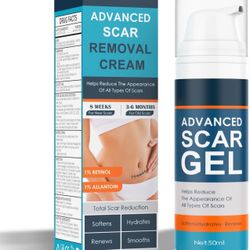 Scar Cream, Advanced Scar Gel for Old & New Scars, Professional Scar Removal Cream For Surgical Scars, Face, Body, Leg, Acne, Stitches, Burns, C-Secti