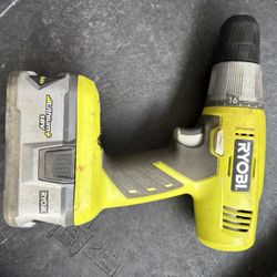 Ryobi Drill Driver With 4ah 18v Battery 