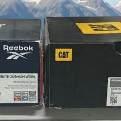 CAT & REEBOK WORK SHOWS SIZE 13 …..One For 30$ Both For 50$