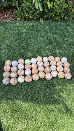40 Baseballs with bucket