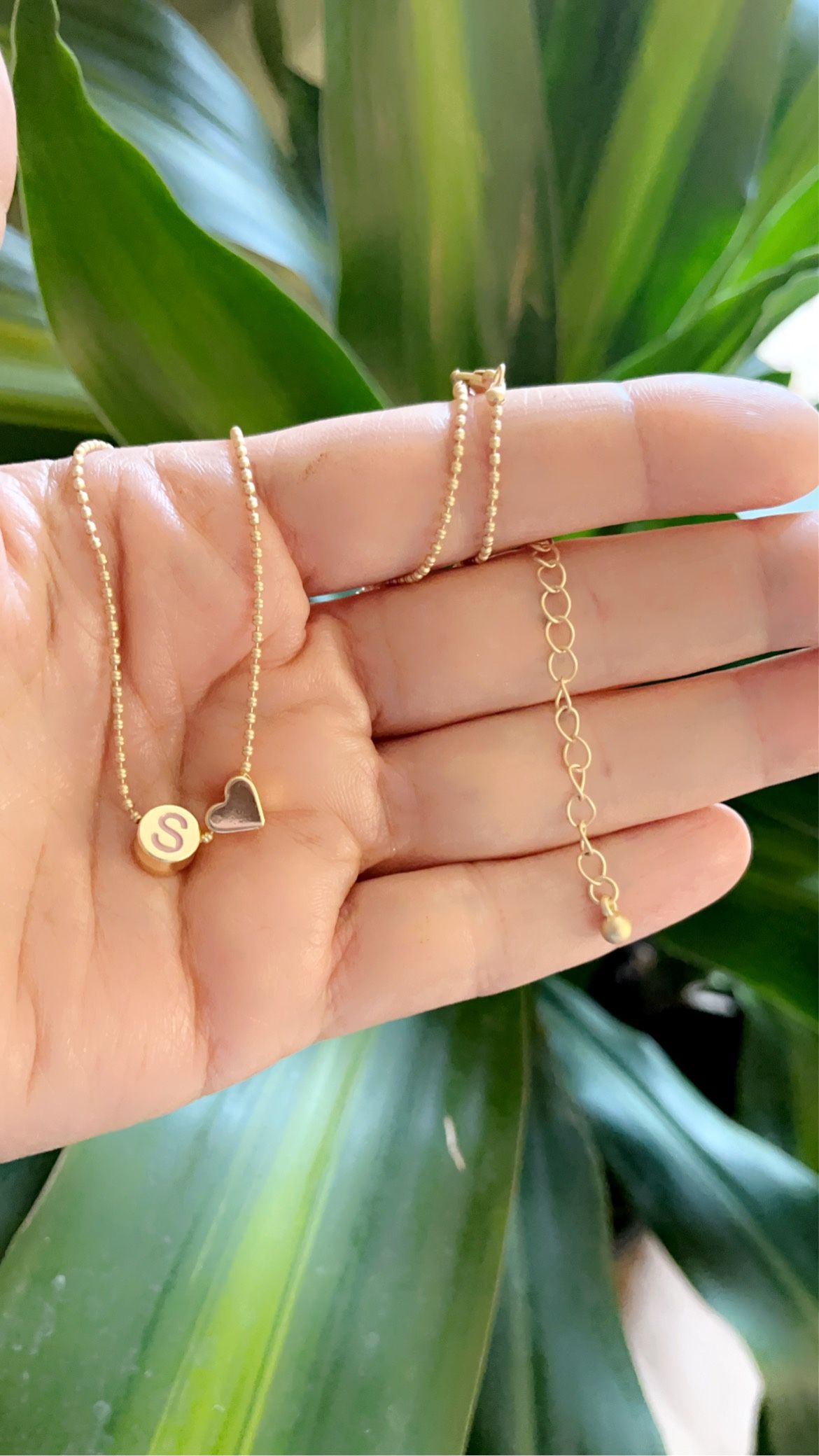 Plated Gold Initial Letters, Heart ❤️ (special Order)