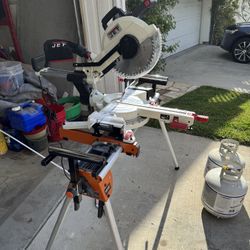 Jet 12 inch Sliding Dual Bevel Compound Miter Saw + Stand NEW