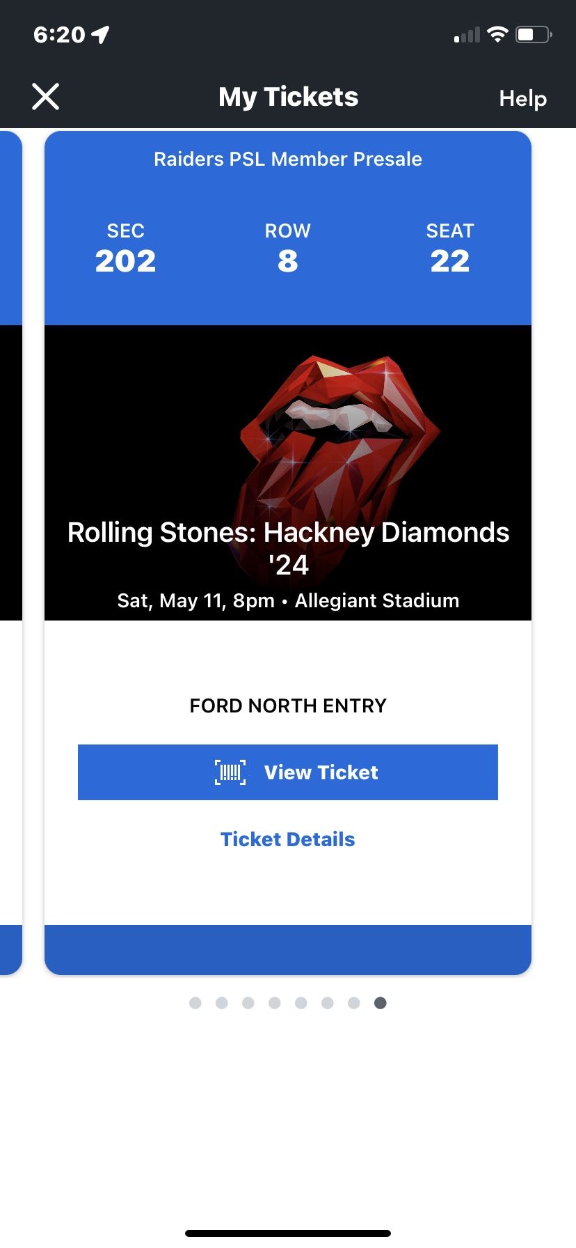 2 Rolling Stones Tickets In Las Vegas @ Allegiant Stadium $200Each
