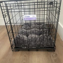 Single Door Dog Crate With Bed for Small/Medium Size Dogs