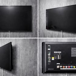 Samsung 55–60” Smart TV – Wall Mounted – Remote Included