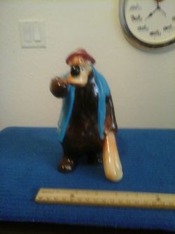 Vintage Brear Bear Collectible ceramic Figure 7.5" tall made in CHINA For DISNEY as marked