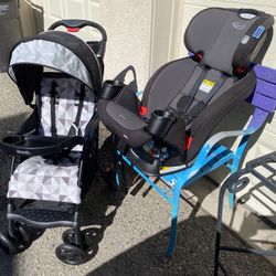 KOLCRAFT STROLLER $75.00 • GRACO CHILD CARSEAT $75.00