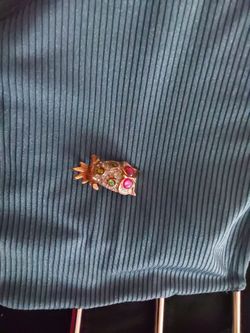 Rhinestone of An Owl Gold tone Vintage