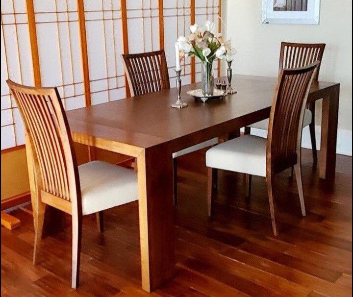 Indonesian 86" Plank Table + 4 Chairs-Reduced!
