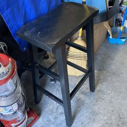 Solid Wood High Bar Stool For $15