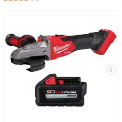 Milwaukee Flathead Braking Grinder With 6.0 Battery 