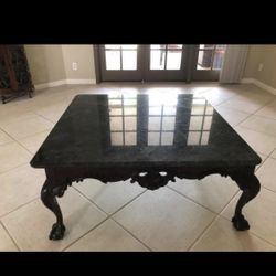 Green marble Coffee table