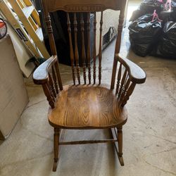 Soiled Oak Rocking Chair
